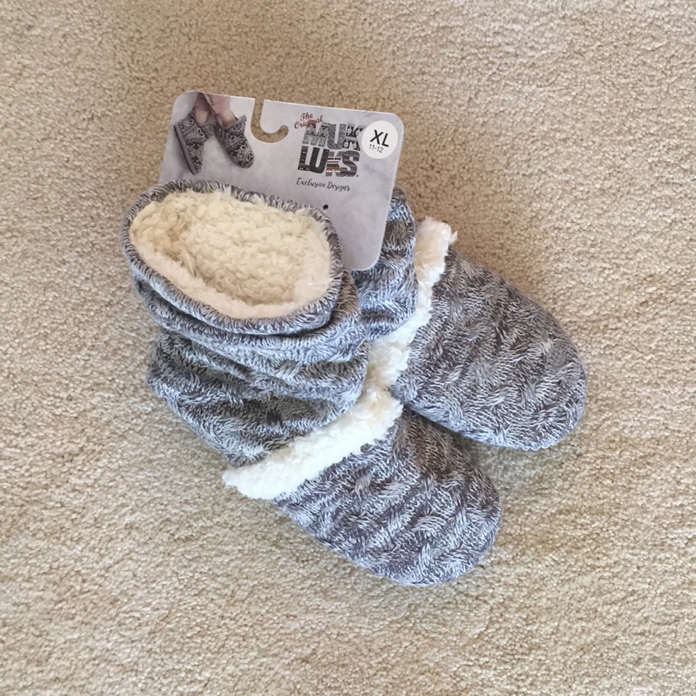 Gray slippers
